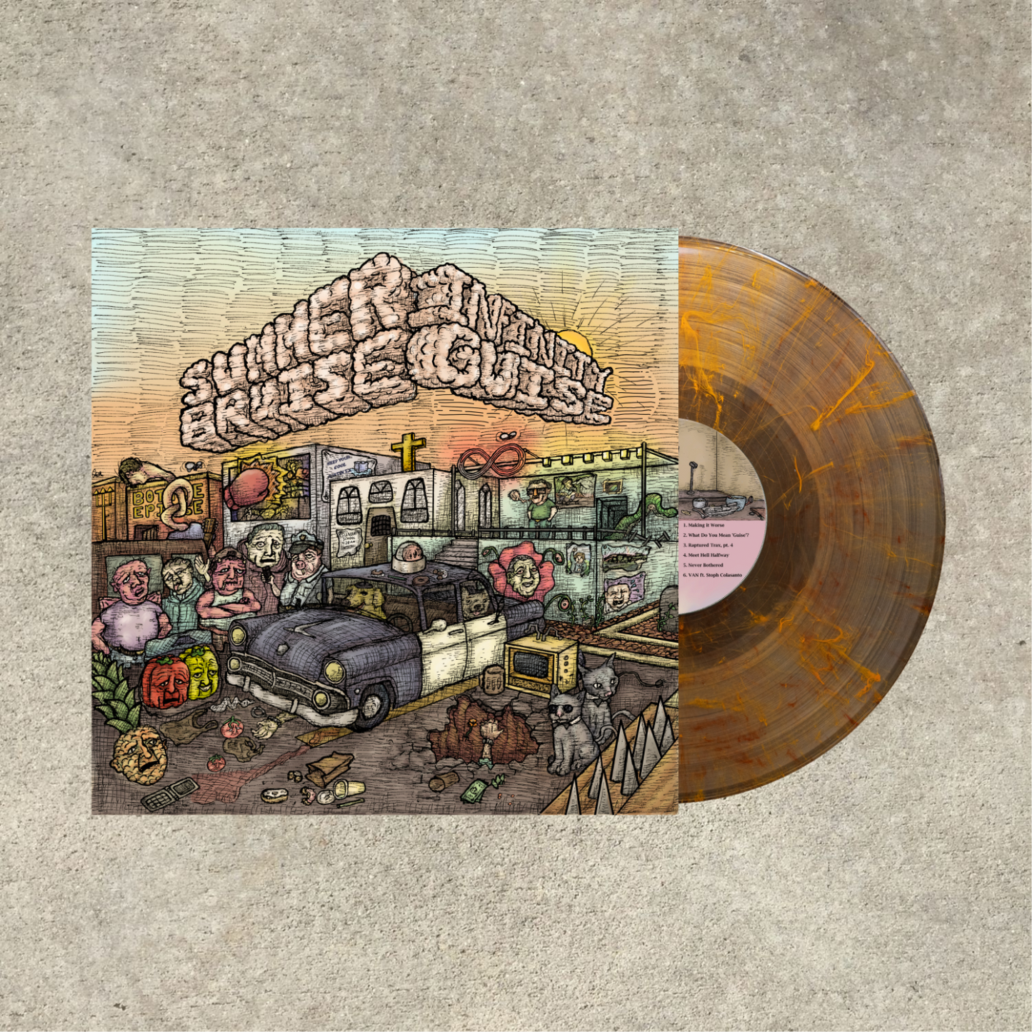 Summerbruise – Infinity Guise - Clear with Orange and Red Swirl Vinyl - LP