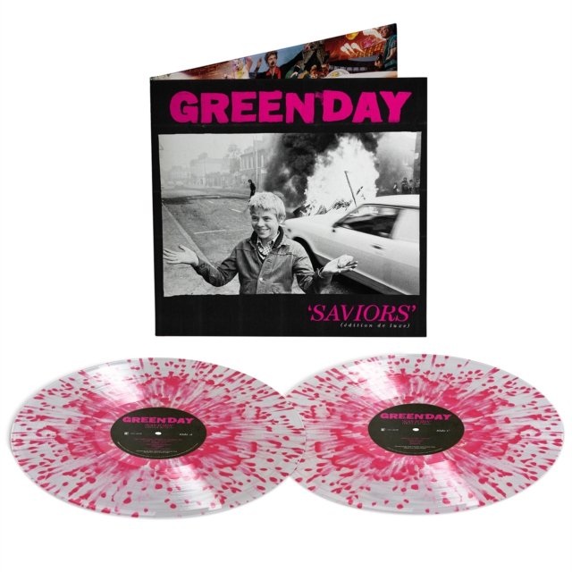 Green Day – Saviors (EDITION DE LUXE/2LP/CLEAR W/ HOT PINK SPLATTER VINYL) - LP - $37.98