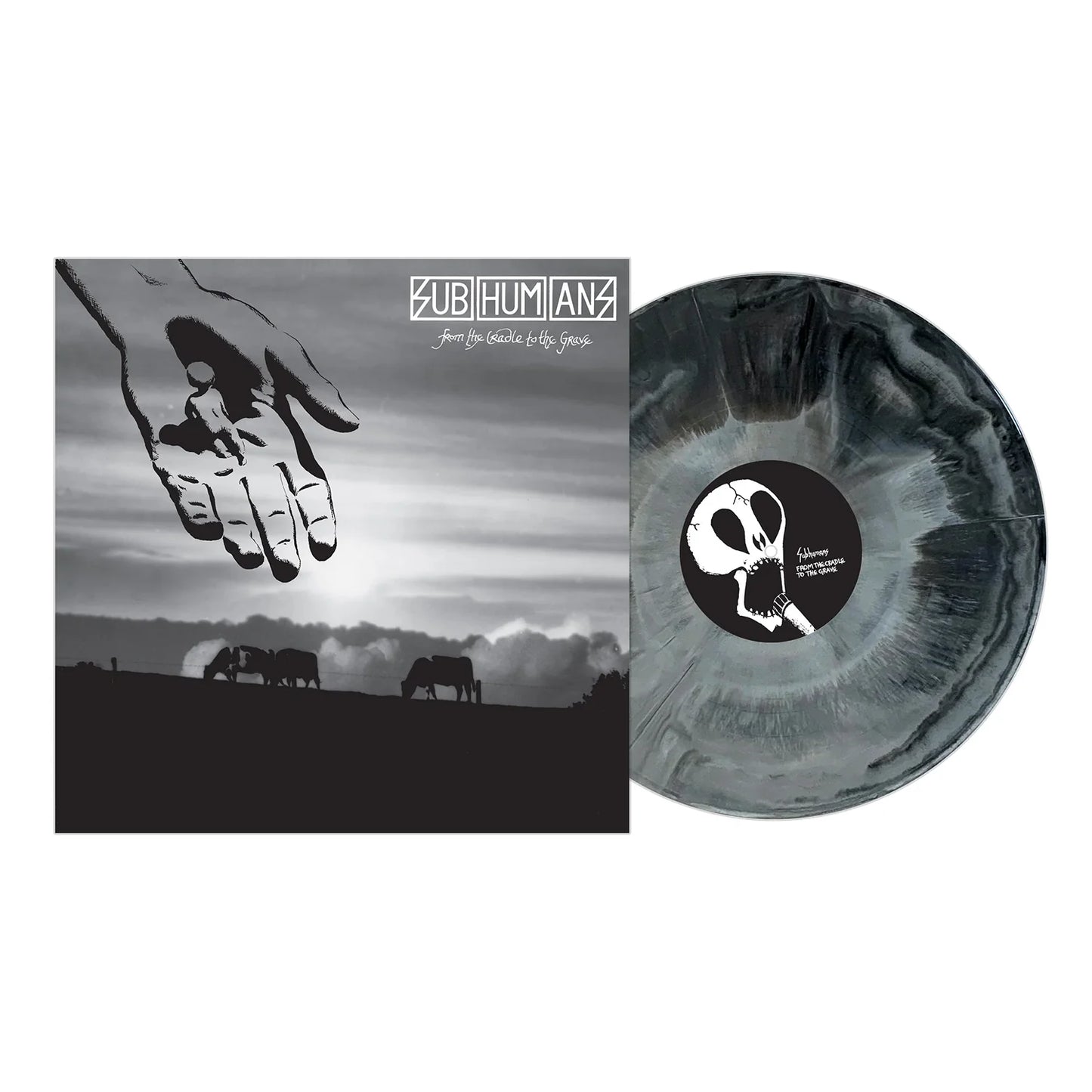 Subhumans - From The Cradle To The Grave - White & Black Galaxy Vinyl - LP
