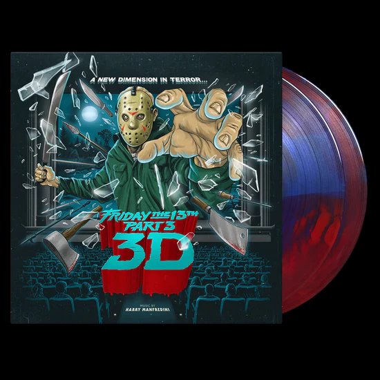 Friday The 13th Part III (1982 Original Score) - 3D Lenticular Cover/ Red n Blue Vinyl - 2XLP