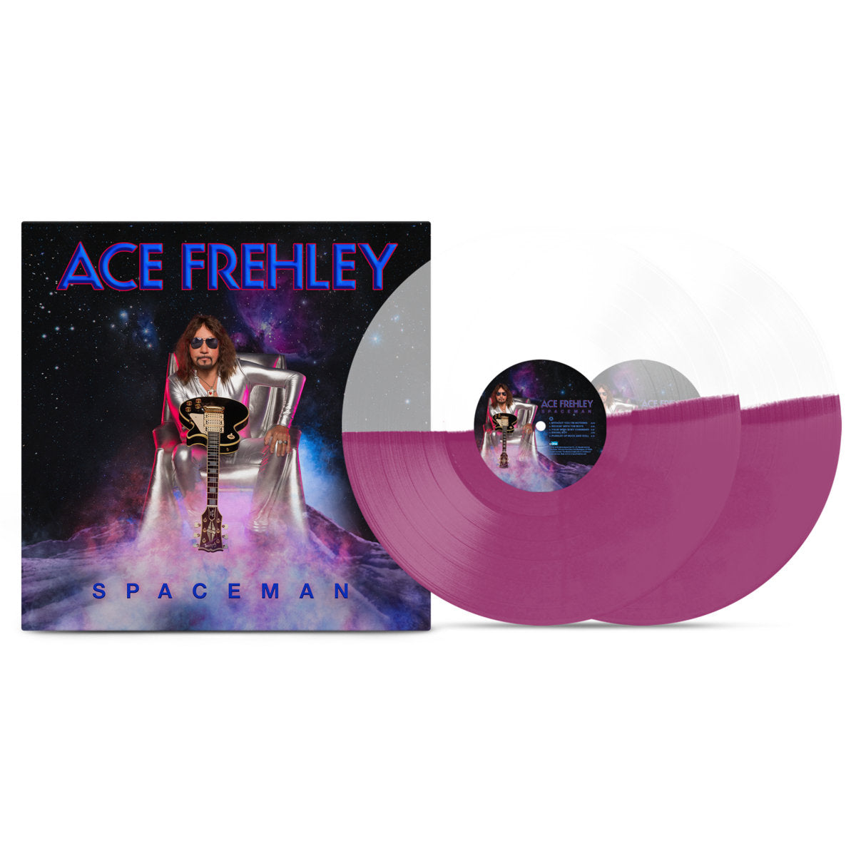 Ace Frehley – Spaceman - 180 Gram Hall Clear / Half Grape Color Vinyl / 45RPM - 2XLP