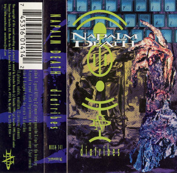 Napalm Death – Diatribes - (1995) Cassette – Sky Valley Records