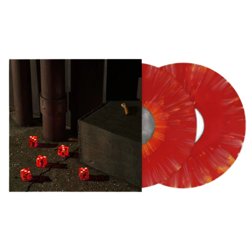 Bright Eyes - Five Dice, All Threes - Red + Orange Splatter - 2XLP