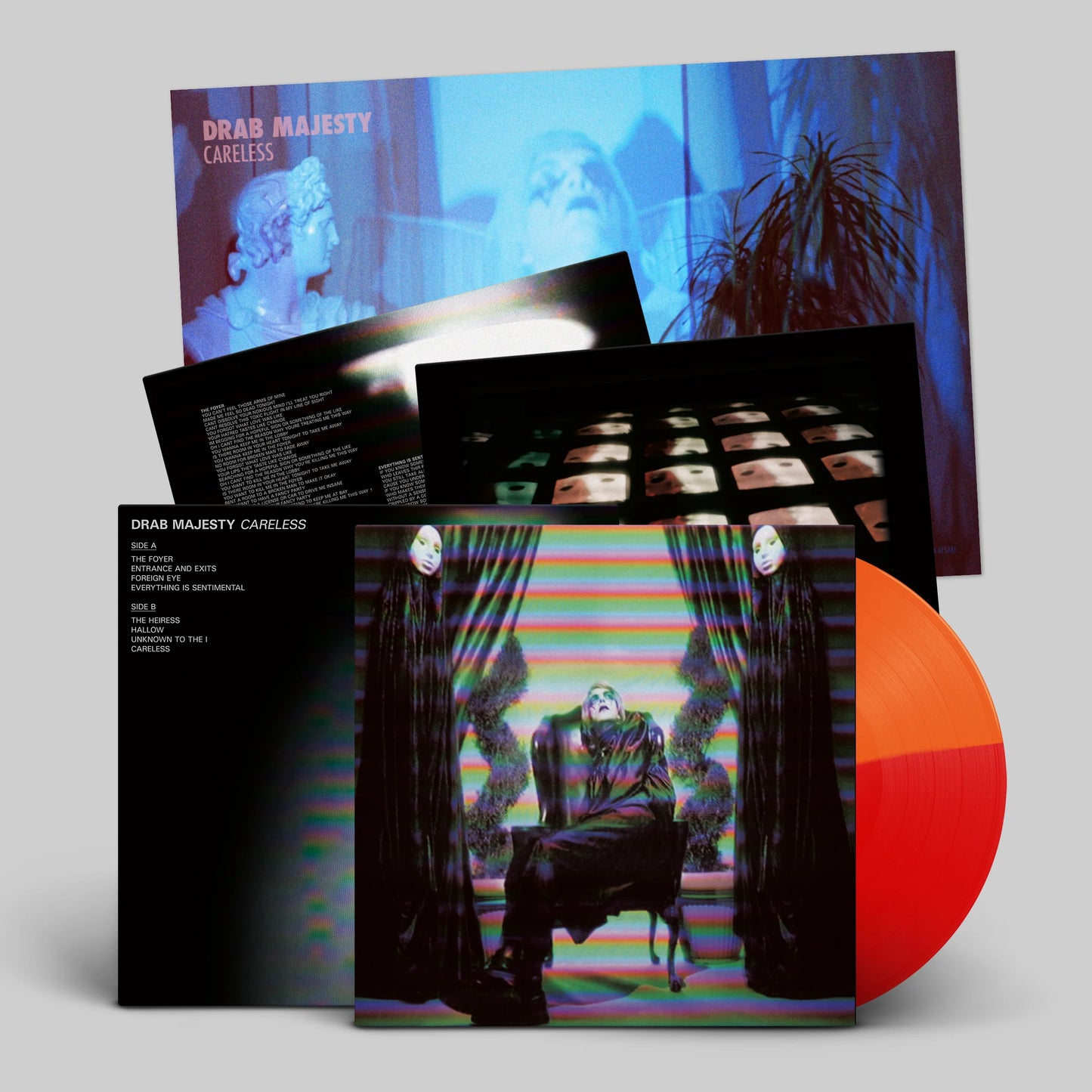 Drab Majesty - CARELESS (RED & ORANGE VINYL) - LP