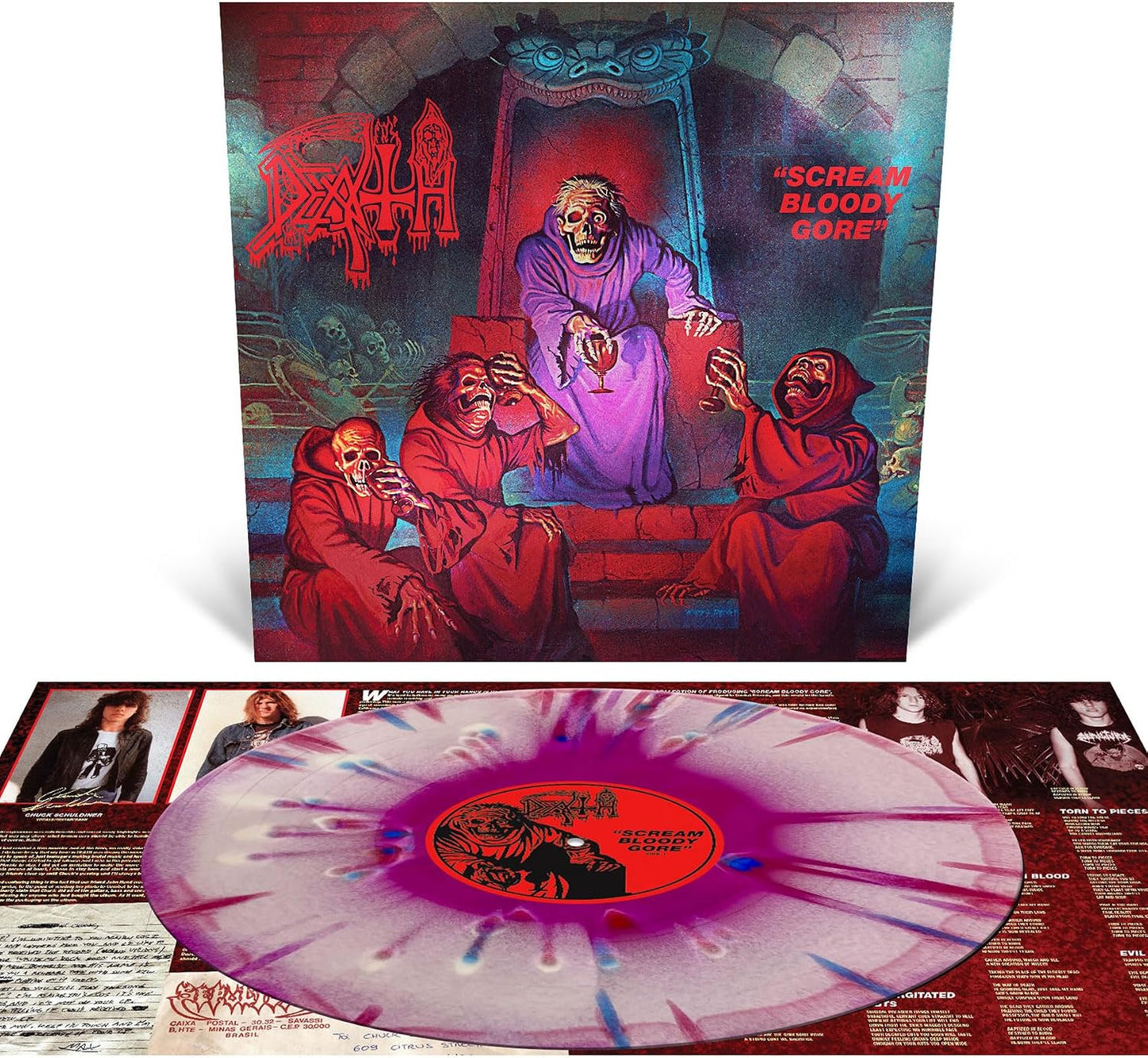 Death – Scream Bloody Gore - Tri Color Merge Splatter W/ Silver Foil Cover LP