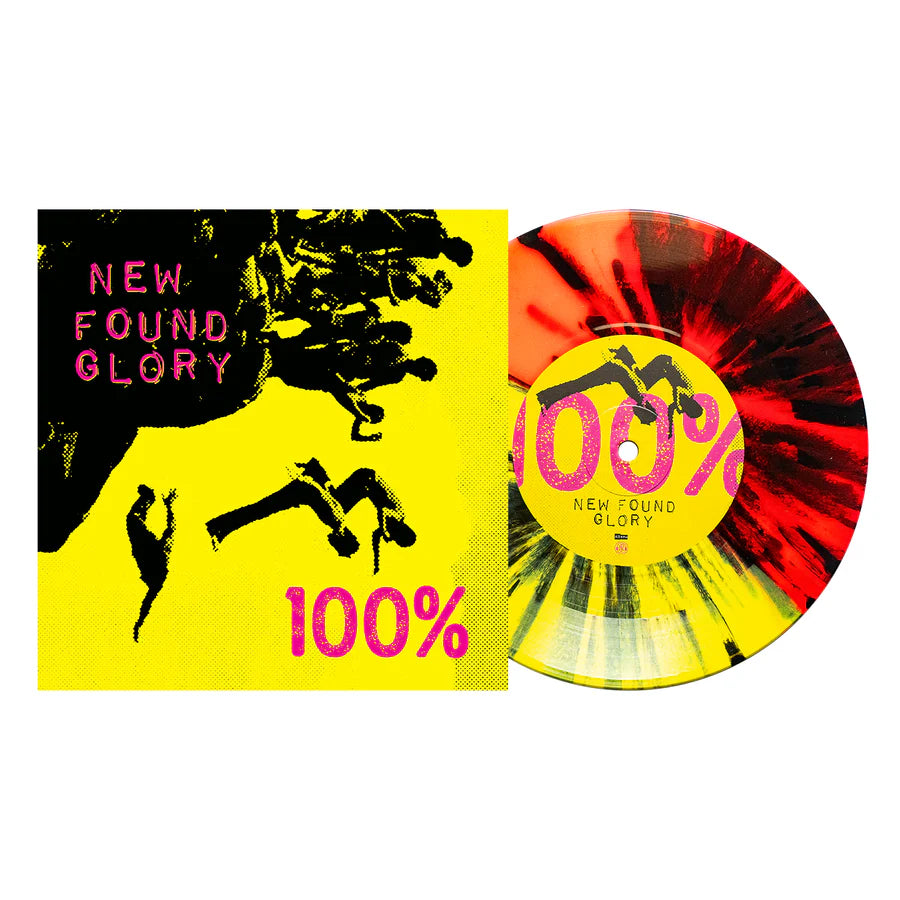 New Found Glory - 100% -Neon Yellow + Neon Pink Split 50/50 - 7"