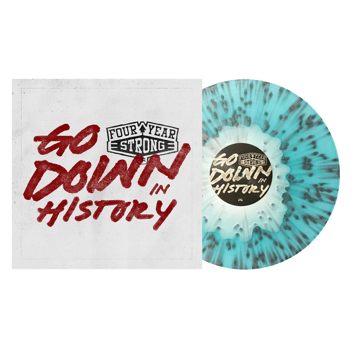 Four Year Strong - Go Down In History - White In Electric Blue W/ Silver Splatter - LP