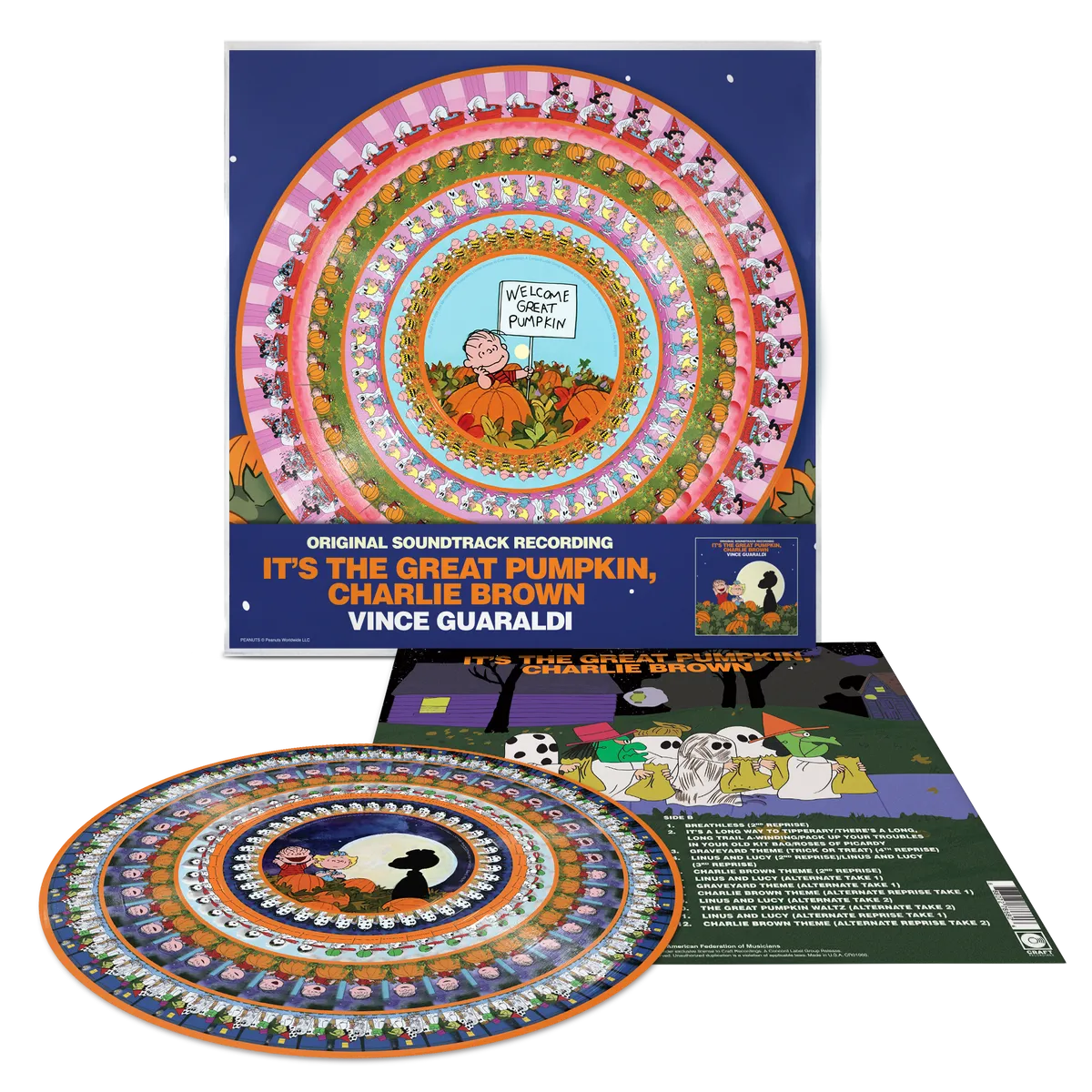 Vince Guaraldi Trio - It's The Great Pumpkin, Charlie Brown - Zoetrope Picture Disc 45RPM- LP