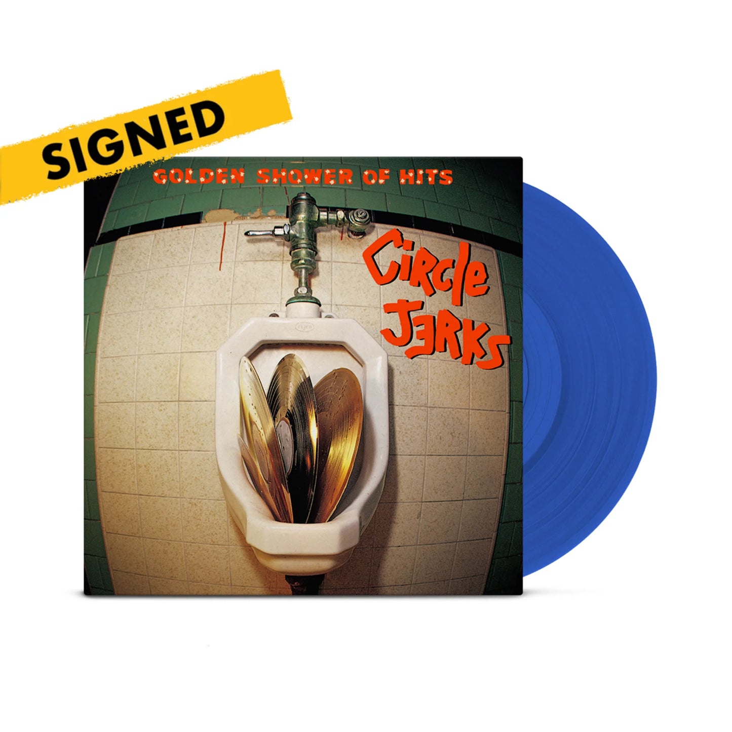 Circle Jerks - Golden Shower of Hits - Blue Vinyl Signed by Keith Morris + Greg Hetson - LP
