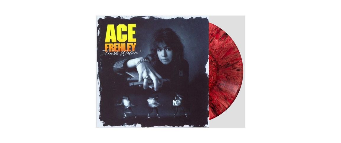 Ace Frehley ‎– Trouble Walkin' - Oxblood Red Hide your Heart Vinyl
