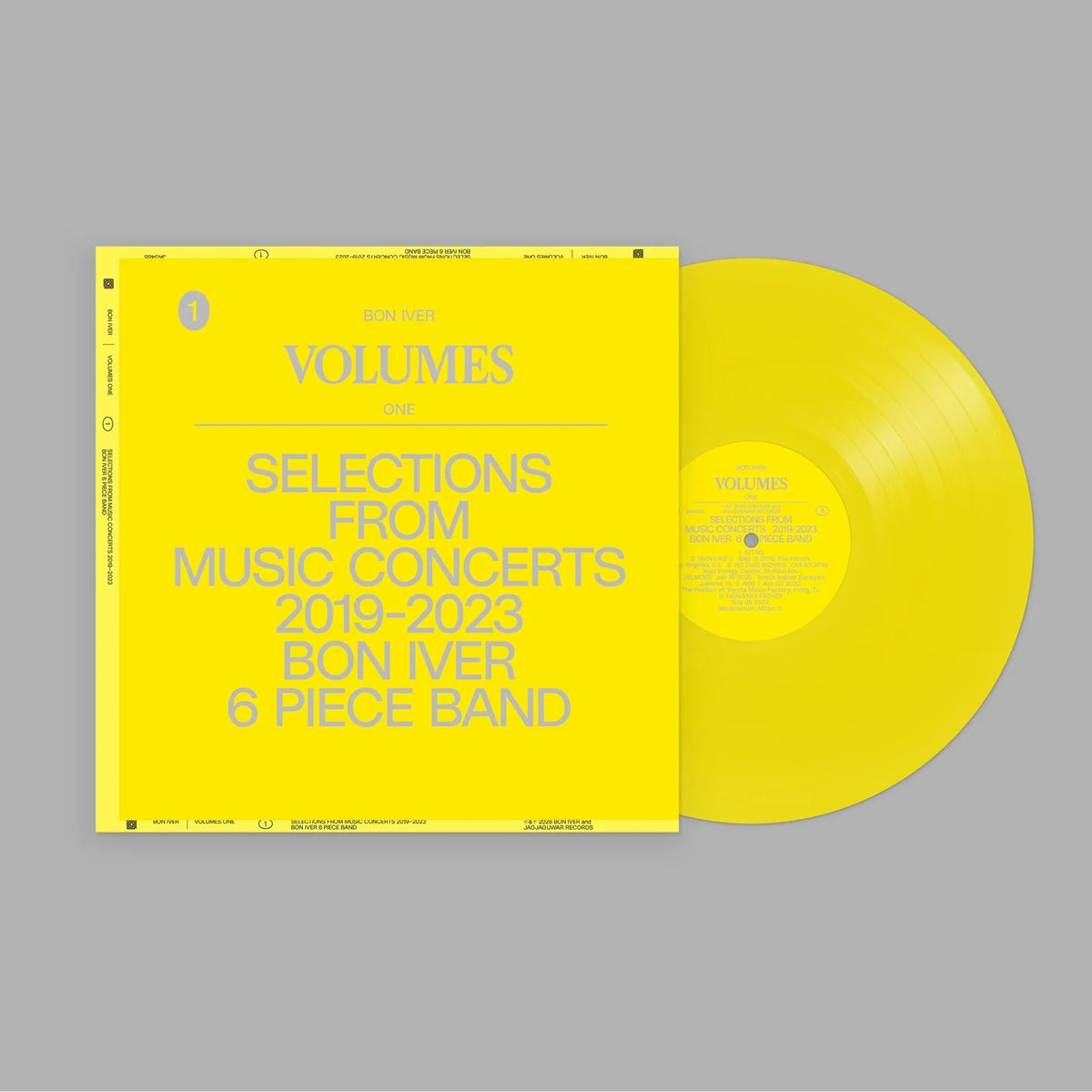 Bon Iver - Volumes: One - Selections From Music Concerts - Limited Duck Yellow Vinyl W/Tip On Jacket- LP