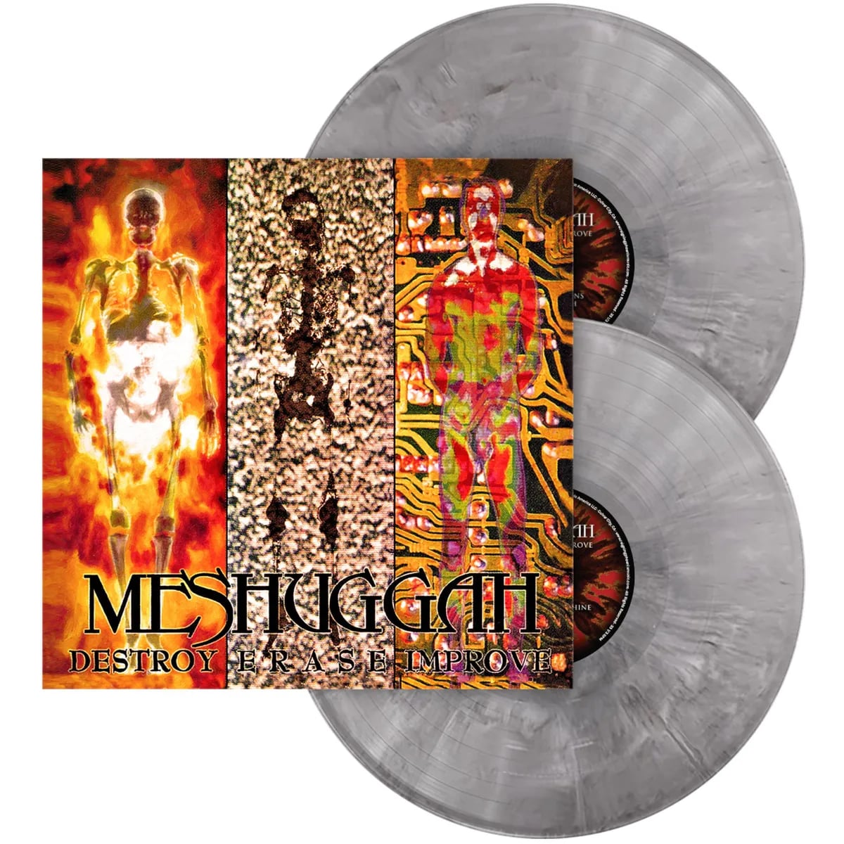 Meshuggah -  Destroy Erase Improve - 30th Anniversary Gray/Black/White Marble Vinyl - 2XLP