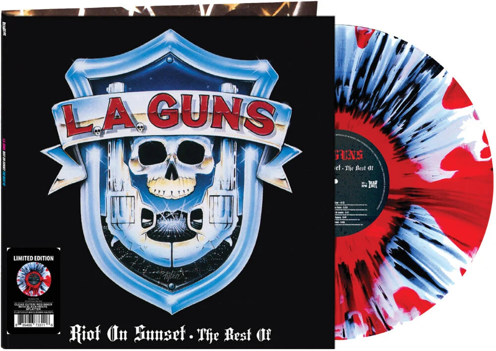 L.A. Guns – Riot On Sunset: The Best Of - Red White n Black Splatter - LP