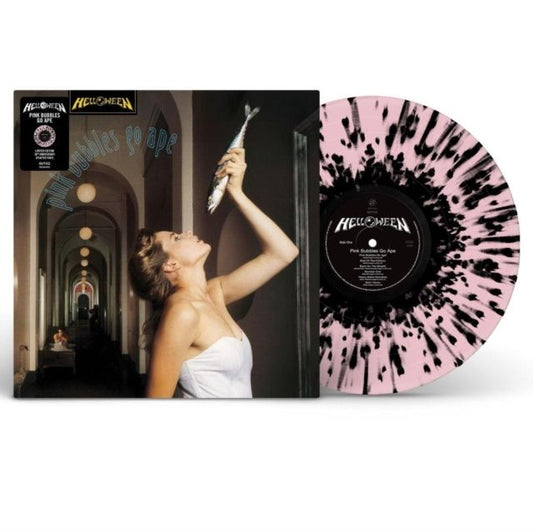 Helloween - Pink Bubbles Go Ape - 30th Anniversary Pink + Black Splatter Vinyl - LP