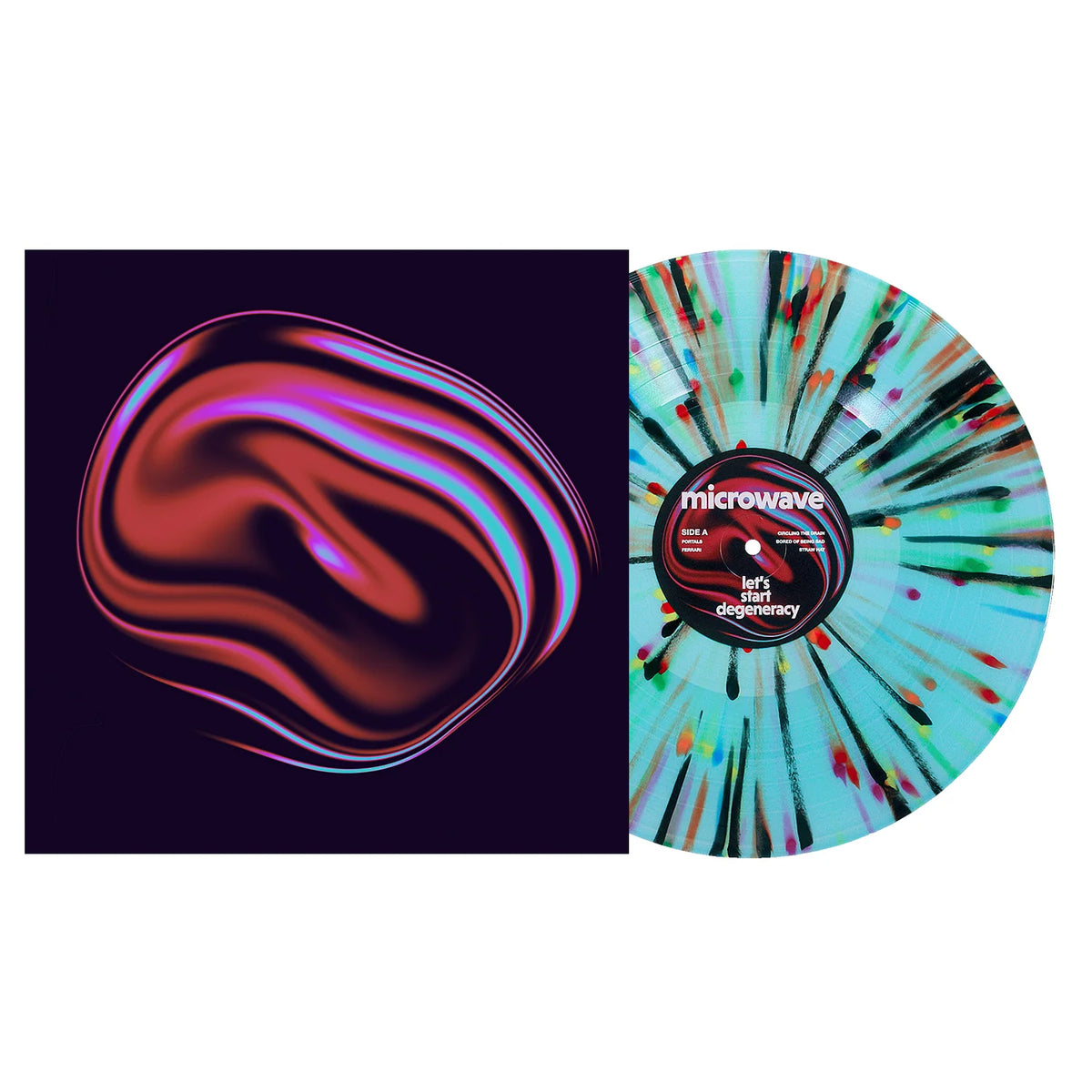 Microwave - Let's Start Degeneracy - Electric Blue W/ Rainbow Splatter Vinyl - LP