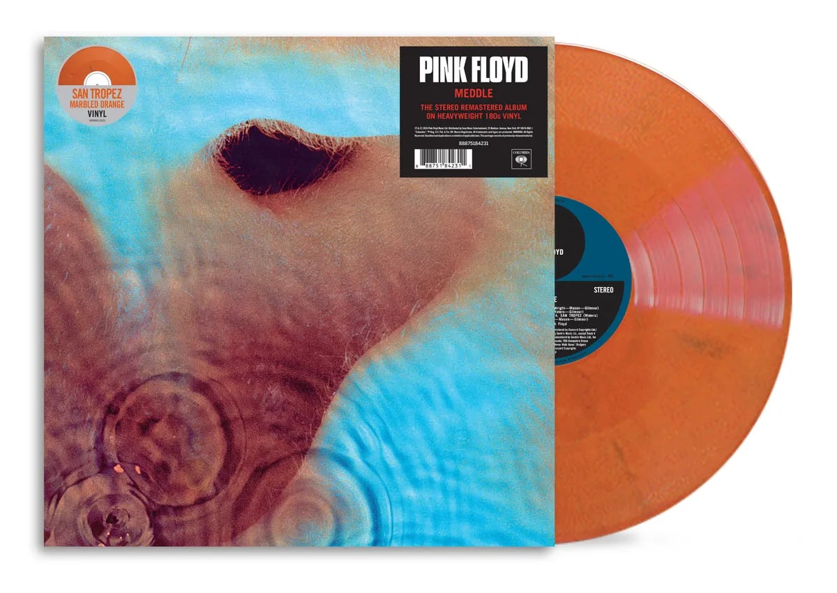 Pink Floyd - Meddle - San Tropez Orange Marble Vinyl - LP