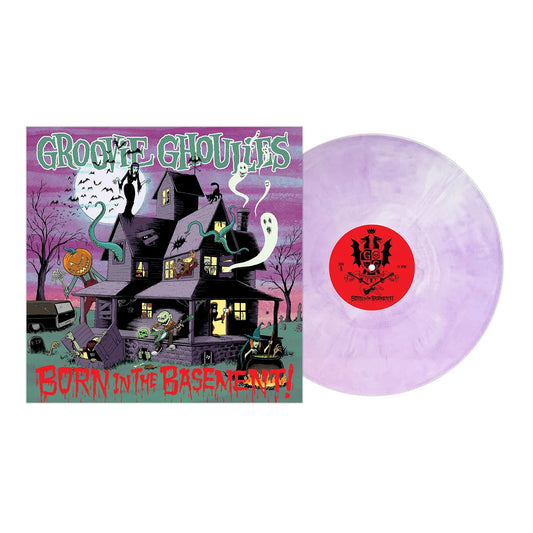 Groovie Ghoulies - Born In The Basement Neon Violet & White Galaxy - LP
