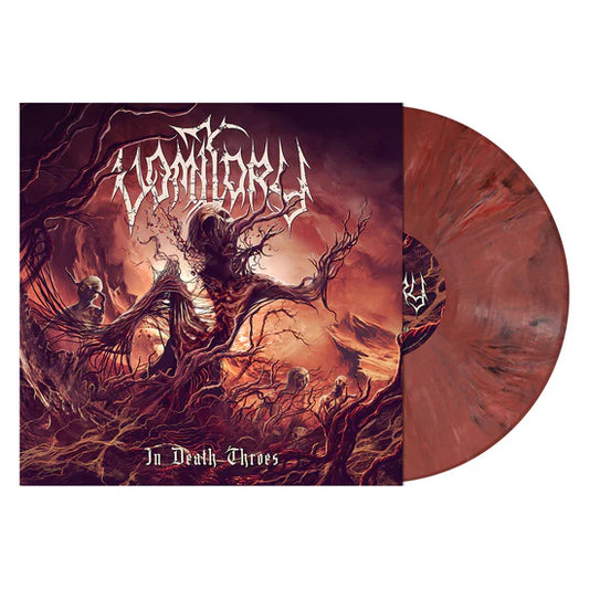 Vomitory "In Death Throes  - Dark Rose Marbled Vinyl - LP