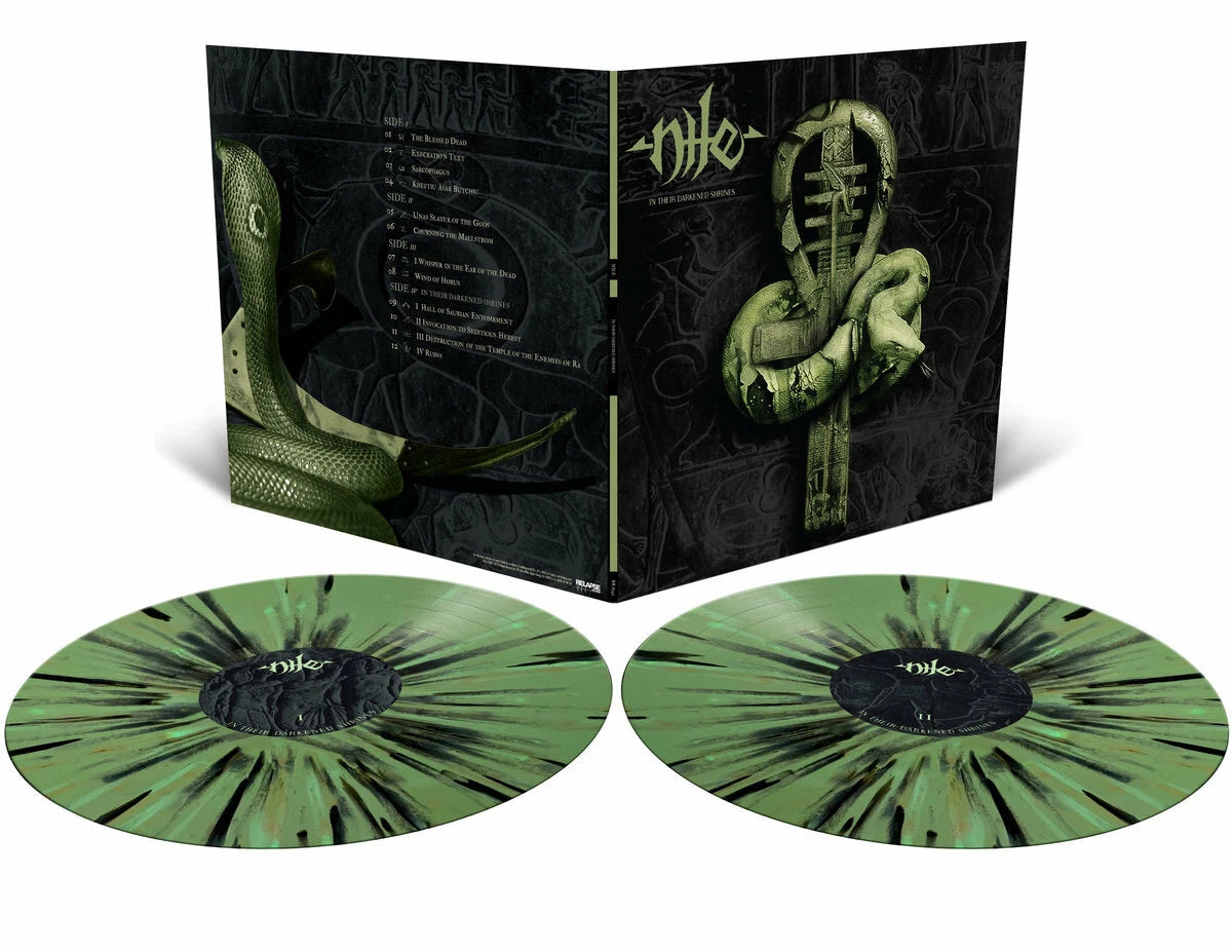 Nile - In Their Darkened Shrines - Oilve Green W/ Splatter - 2XLP