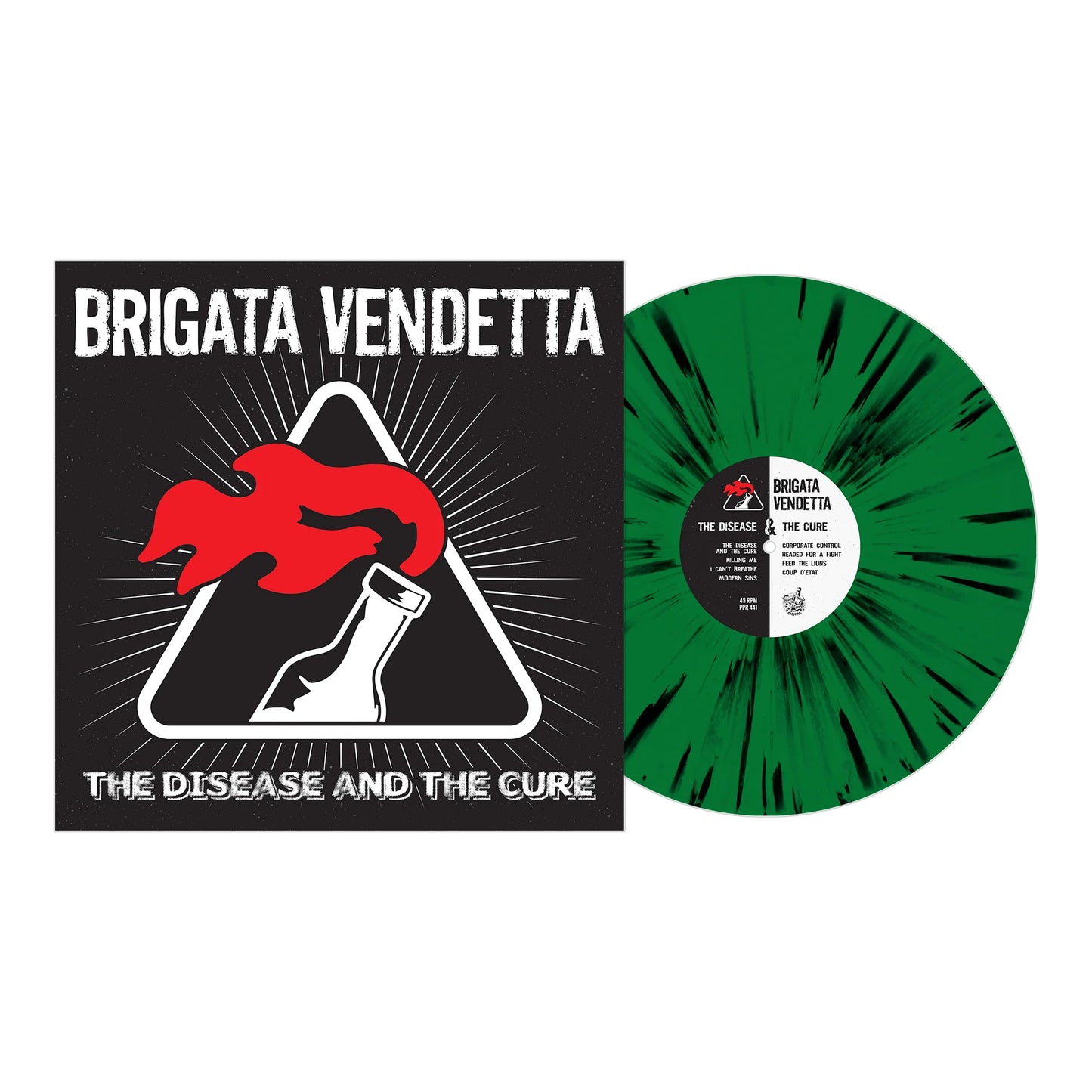 Brigata Vendetta - Disease & The Cure - Green Splatter  - LP