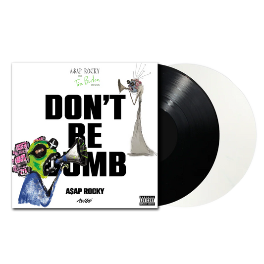 A$AP Rocky (W/ Tim Burton) – Don't Be Dumb - Black n White Vinyl - 2XLP
