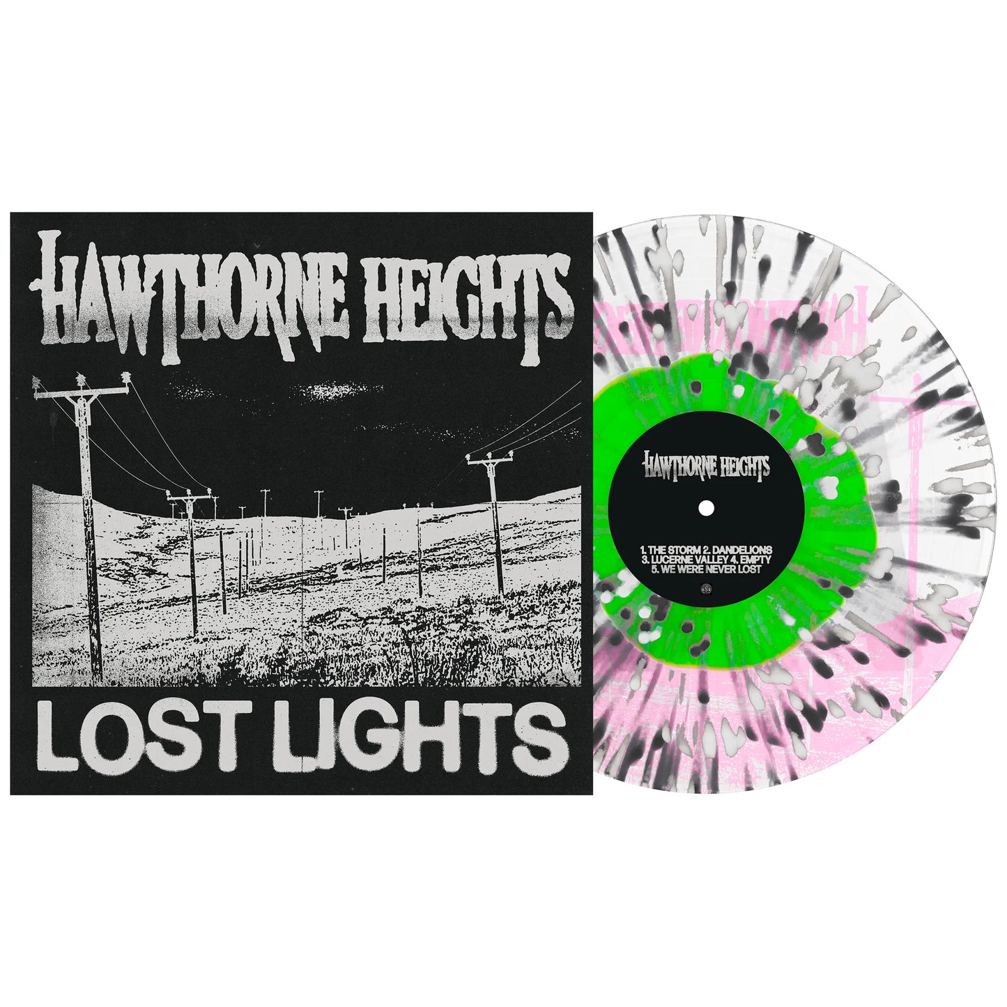 Hawthorne Heights – Lost Lights - Green Clear Black n White Splatter -  LP