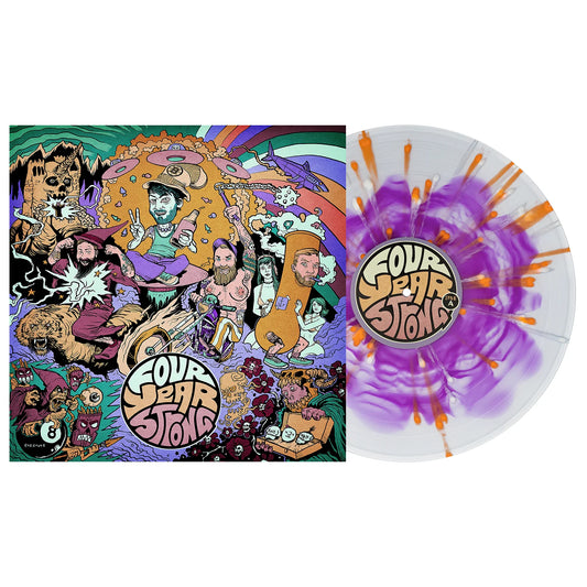 Four Year Strong – Four Year Strong - Neon Purple /Clear W/ Heavy White n Orange Splatter - LP
