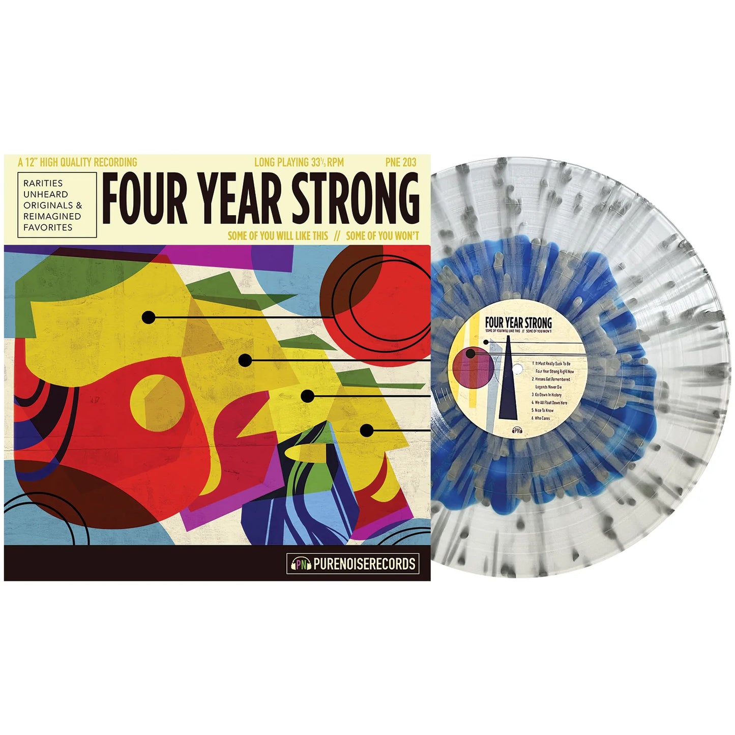 Four Year Strong - Some Of You Will Like This... - Blue Jay In Clear W/ Silver Splatter  - LP