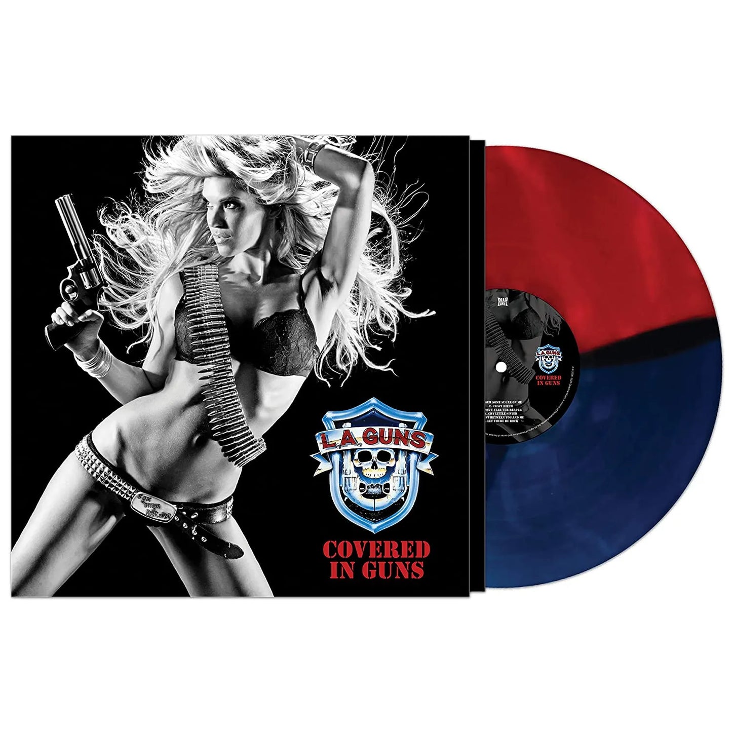 L.A. Guns - Covered In Guns  - Red & Blue Vinyl - LP