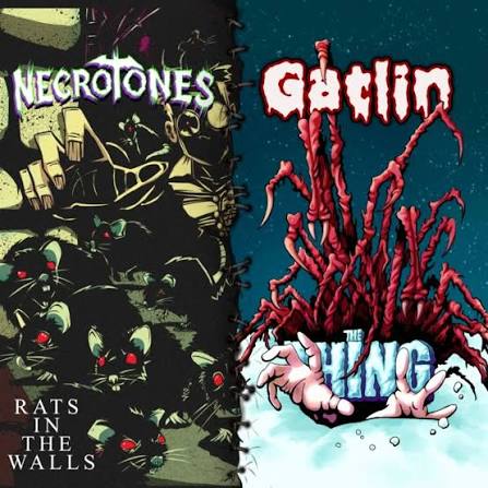 Necrotones/Gatlin - Coke Bottle Clear Vinyl - Split 7"EP     (Horror Punk)