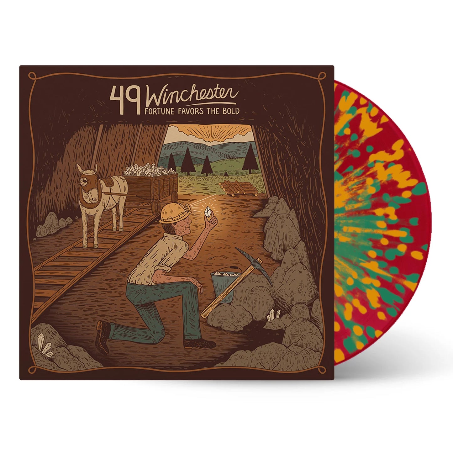 49 Winchester – Fortune Favors The Bold - Red + Marigold + Green Splatter - LP