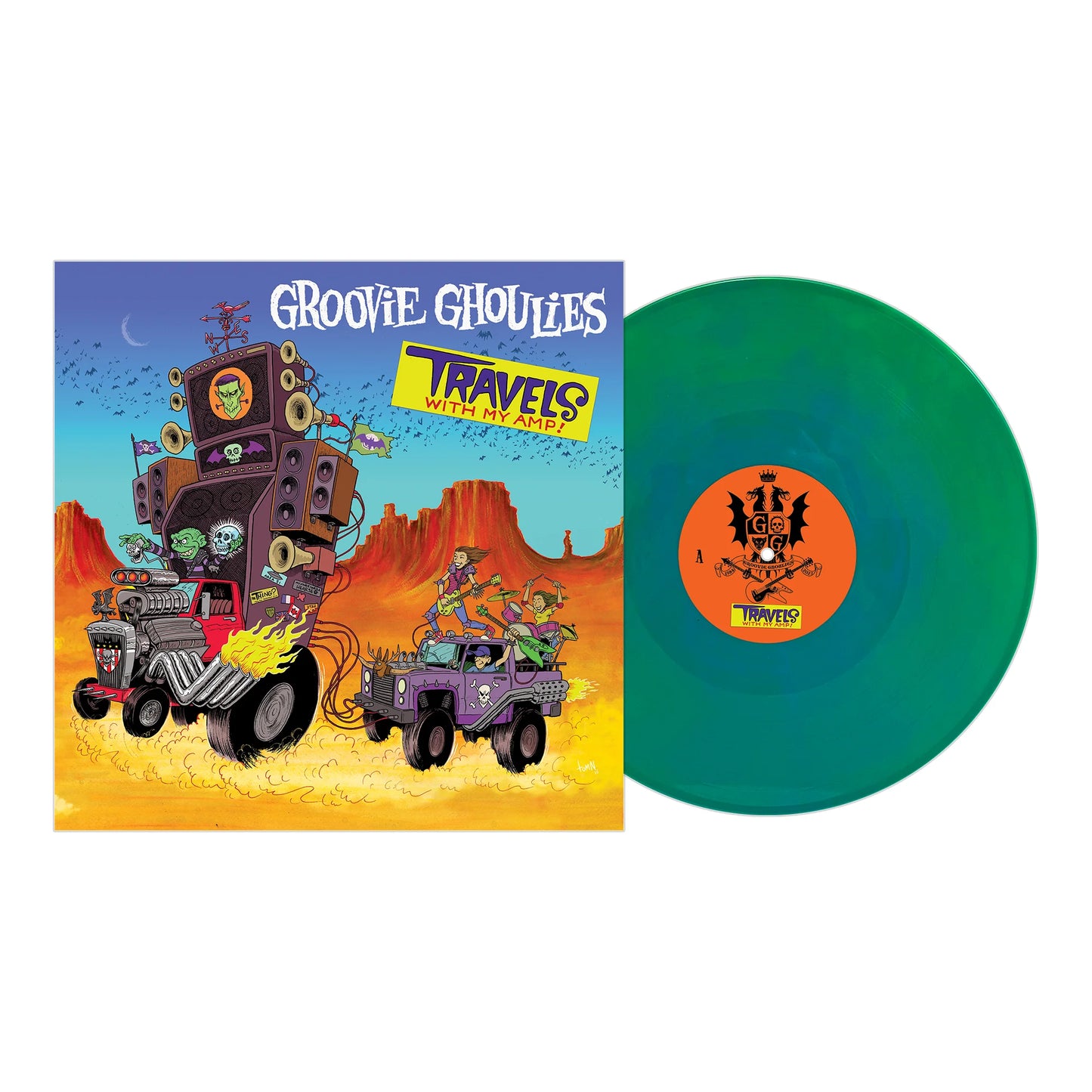 Groovie Ghoulies - Travels With My Amp  - Blue & Green Galaxy Vinyl -  LP