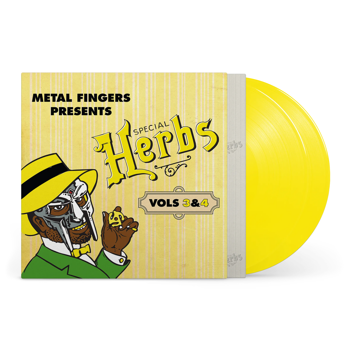 Metal Fingers – Special Herbs (Vols 3&4) - Lemon Yellow Vinyl - 2XLP