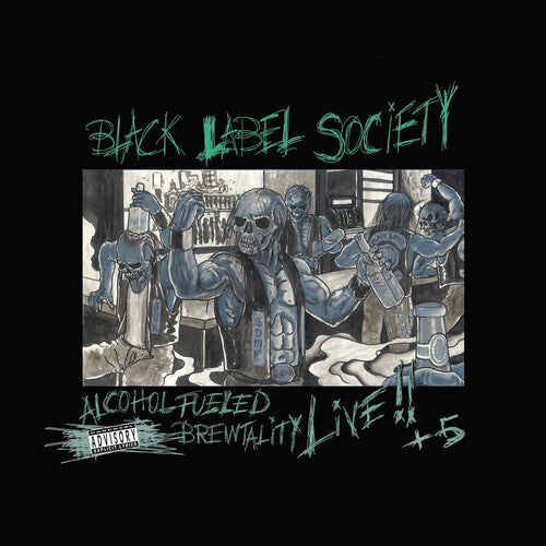 Black Label Society ‎– Alcohol Fueled Brewtality Live!! + 5   - 180 Gram Clear n Black - 2XLP